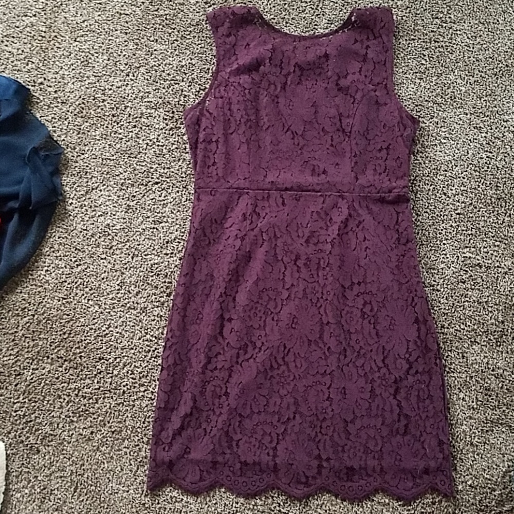 Maroon lace dress